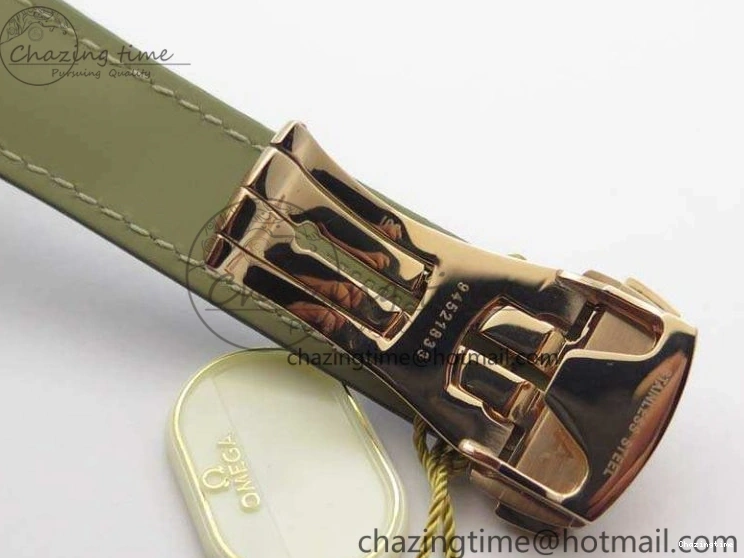 1230 QuickDry De Ville Chronograph RG OMF 1:1 Best Edition Blue Dial On Blue Leather Strap A 8107